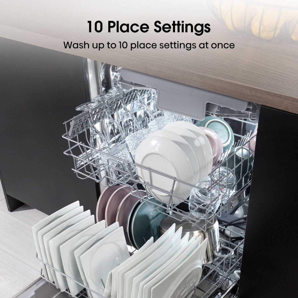 Hisense HV523E15UK Fully Integrated Slimline Dishwasher - Silver Control Panel - E Rated