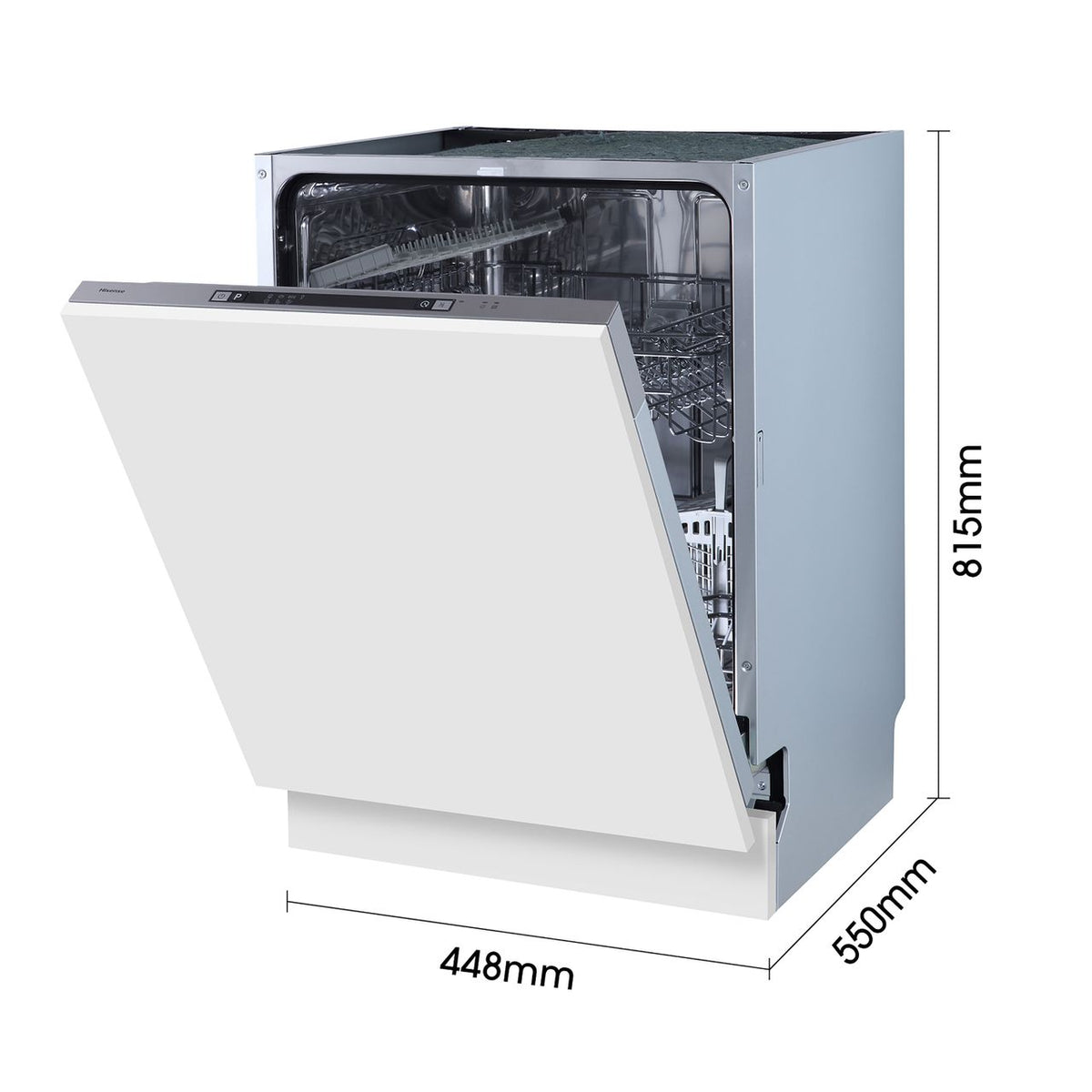 Hisense HV622E15UK Fully Integrated Standard Dishwasher - Silver Control Panel - E Rated