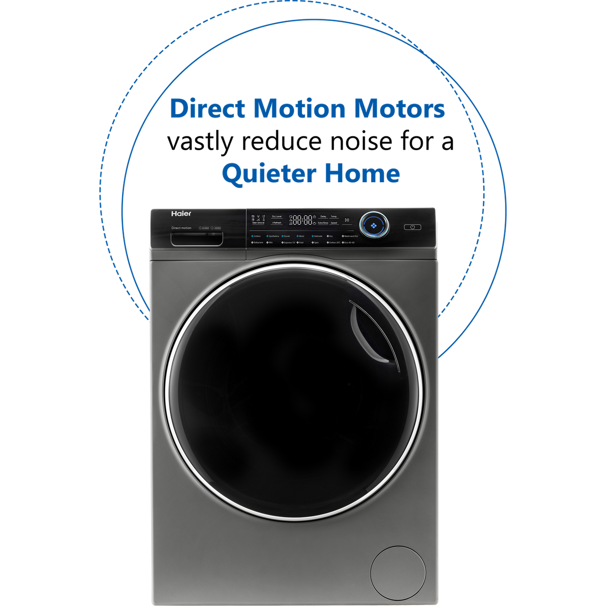 Haier HWD80-B14979S 8Kg - 5Kg Washer Dryer with 1400 rpm - Graphite - D Rated