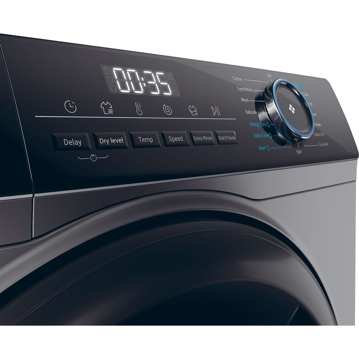 Haier i-Pro Series 3 HWD90-B14939S 9Kg - 6Kg Washer Dryer with 1400 rpm - Graphite - D Rated