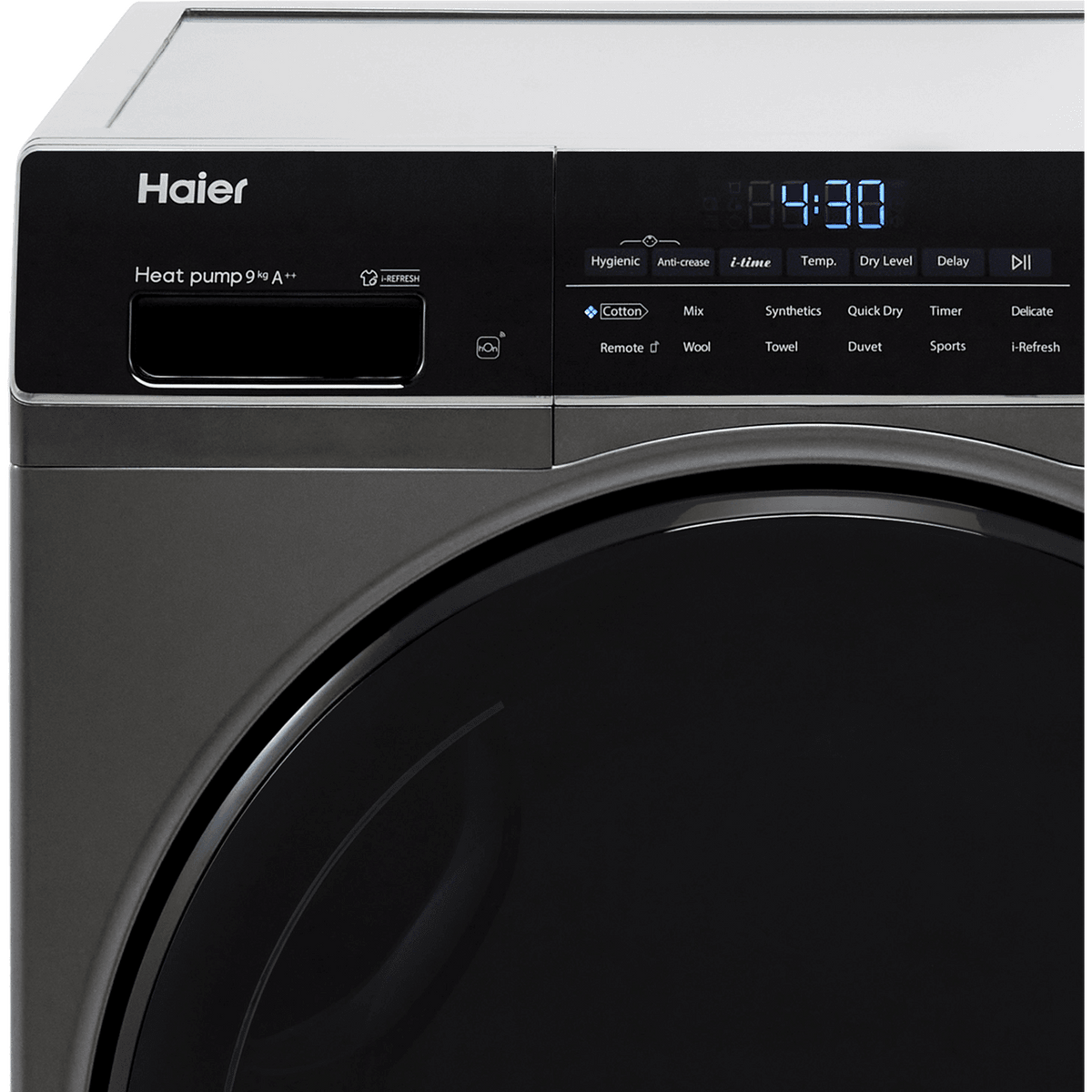 Haier i-Pro Series 5 HD90-A2959S 9Kg Heat Pump Tumble Dryer - Graphite - A++ Rated