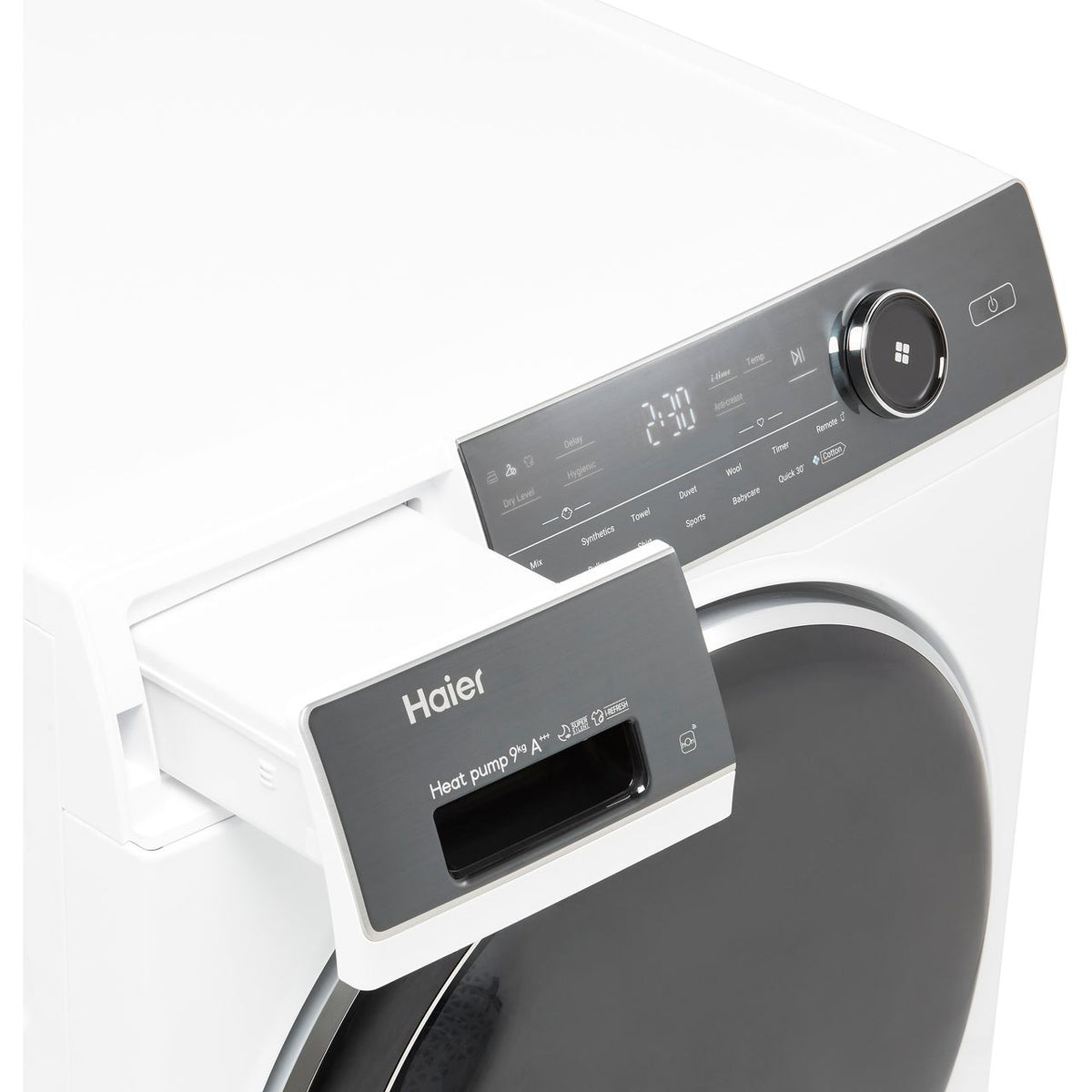 Haier i-Pro Series 7 Plus HD90-A3Q979U1 9Kg Heat Pump Tumble Dryer - White - A+++ Rated