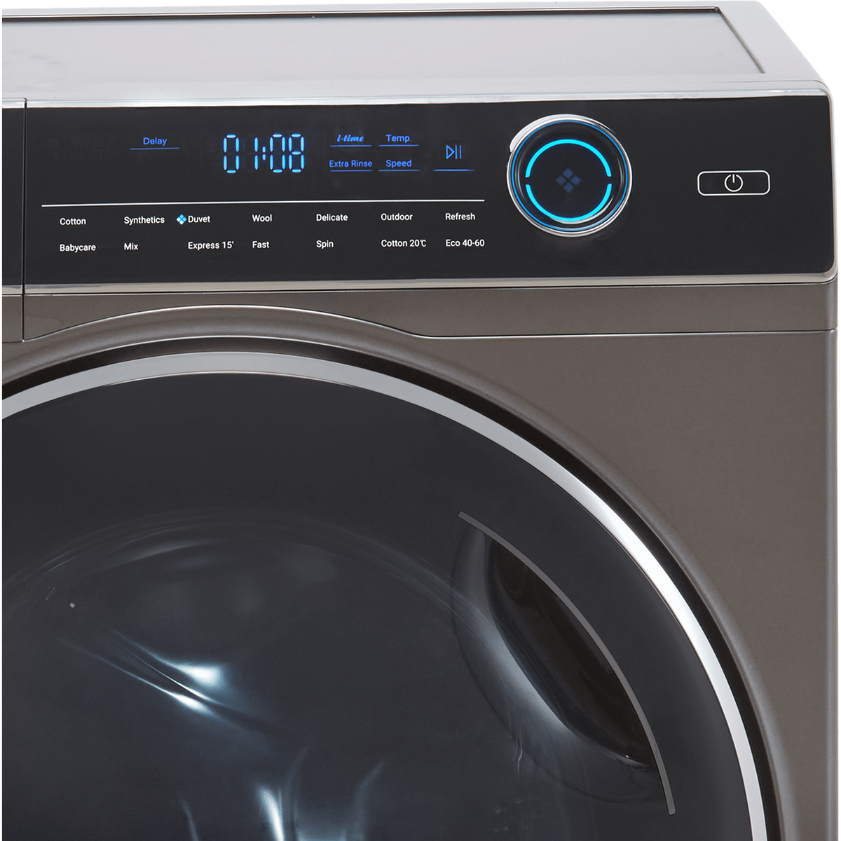 Haier i-Pro Series 7 HW80-B14979S 8kg Washing Machine with 1400 rpm - Graphite - A Rated