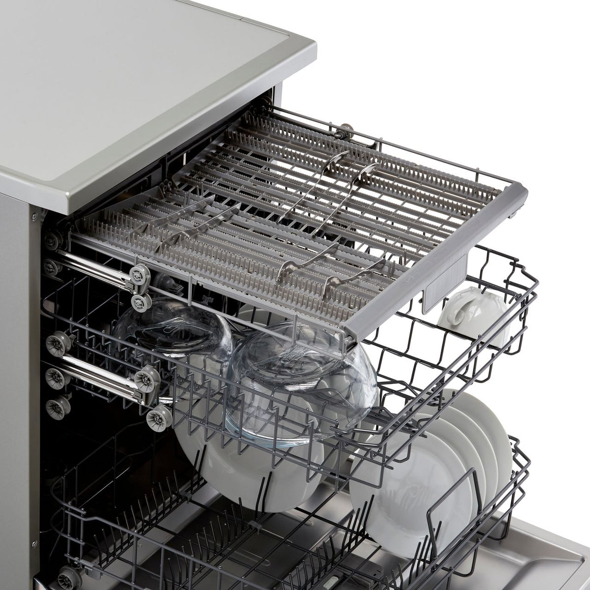 Hisense HS620D10XUK Standard Dishwasher - Stainless Steel - D Rated