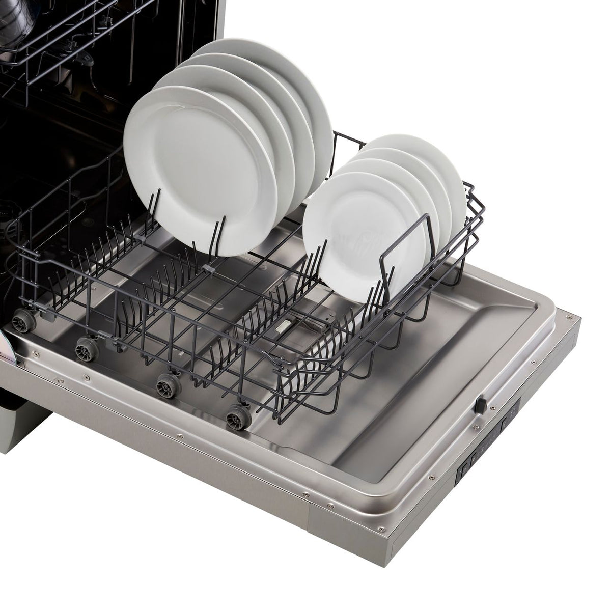 Hisense HS620D10XUK Standard Dishwasher - Stainless Steel - D Rated