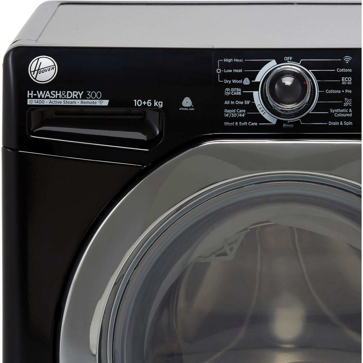 Hoover H-WASH 300 H3D41065TACBE Wifi Connected 10Kg - 6Kg Washer Dryer with 1400 rpm - Black - E Rated