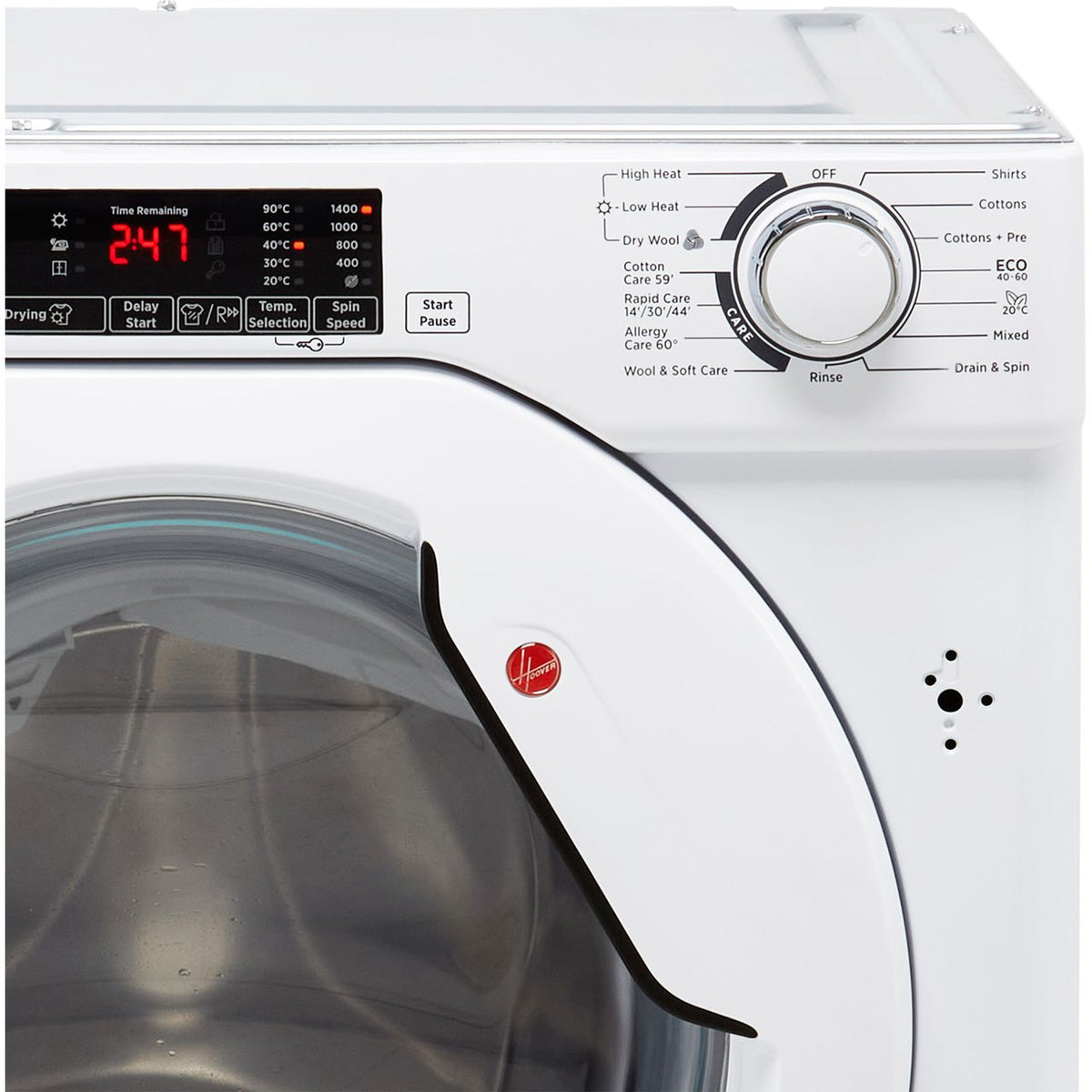 Hoover H-WASH&DRY 300 LITE HBD495D1E-1 Integrated 9Kg - 5Kg Washer Dryer with 1400 rpm - White - E Rated