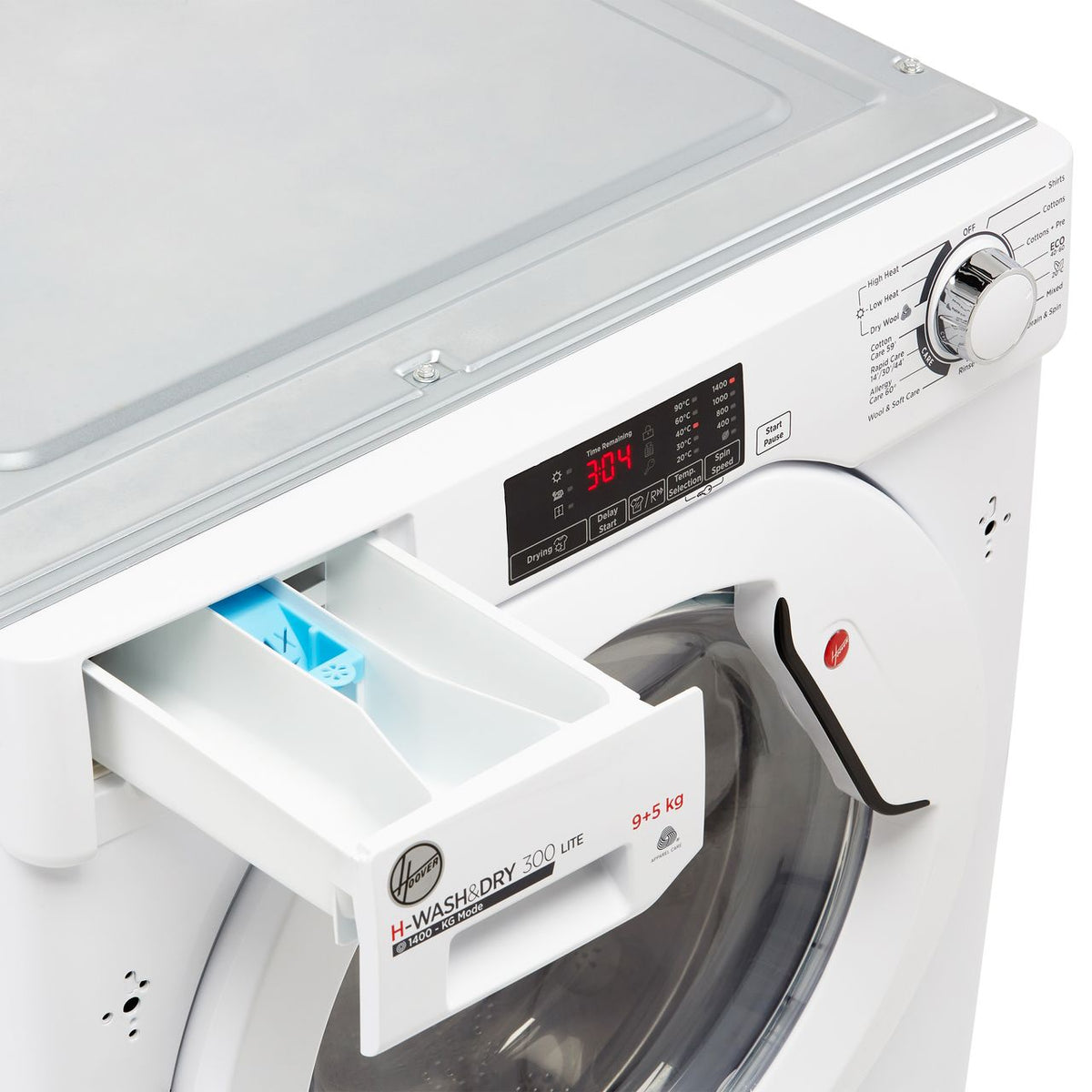 Hoover H-WASH&DRY 300 LITE HBD495D1E-1 Integrated 9Kg - 5Kg Washer Dryer with 1400 rpm - White - E Rated