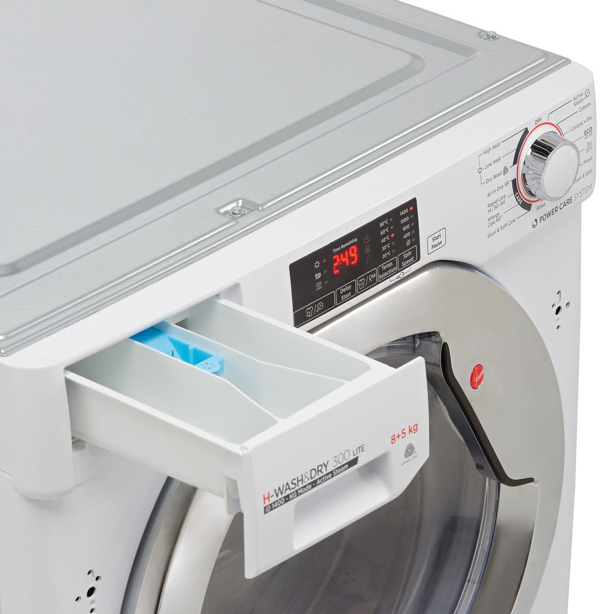 Hoover H-WASH&DRY 300 LITE HBDS485D1ACE Integrated 8Kg - 5Kg Washer Dryer with 1400 rpm - White - E Rated