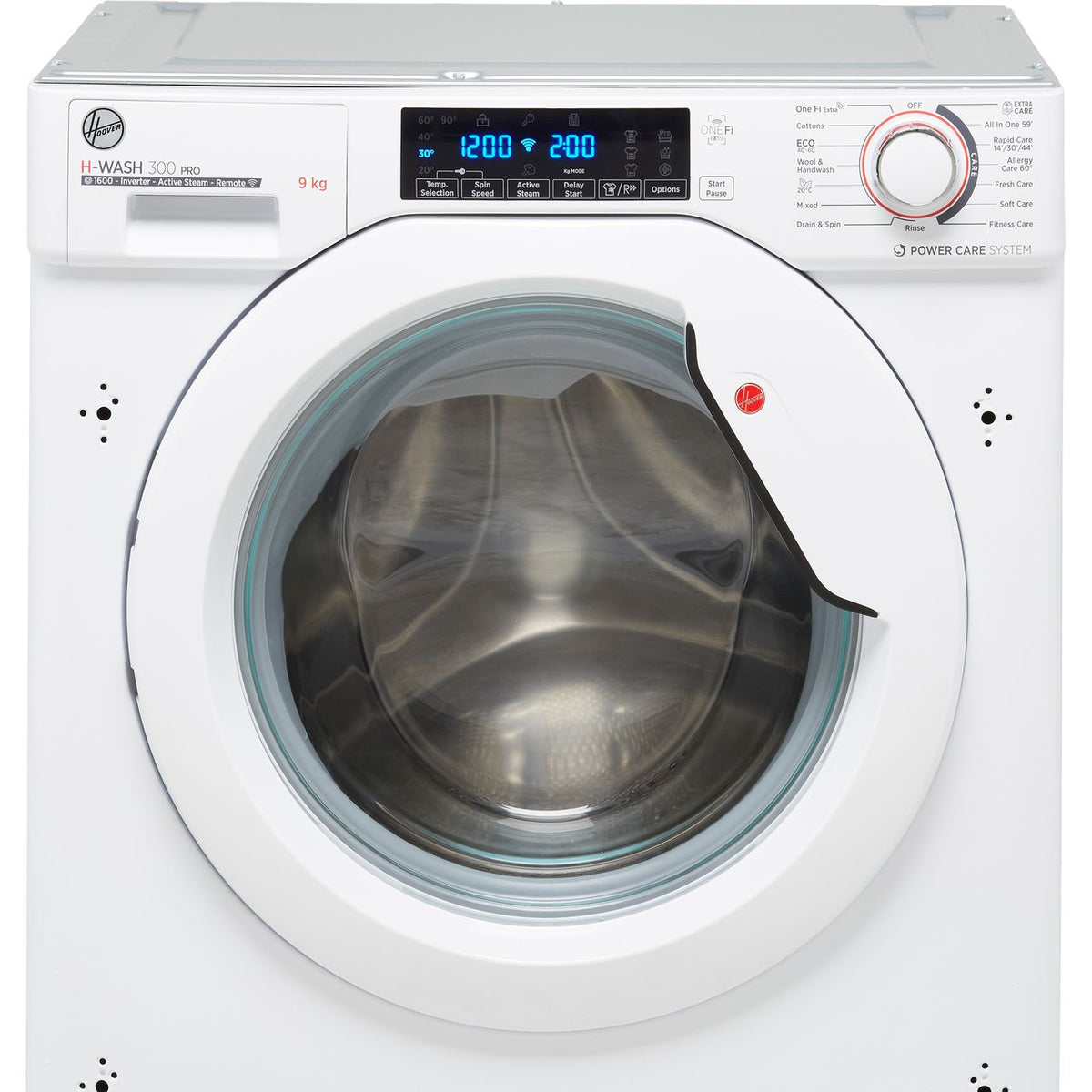 Hoover H-WASH 300 PRO HBWOS69TAME Integrated 9kg Washing Machine with 1600 rpm - White - A Rated