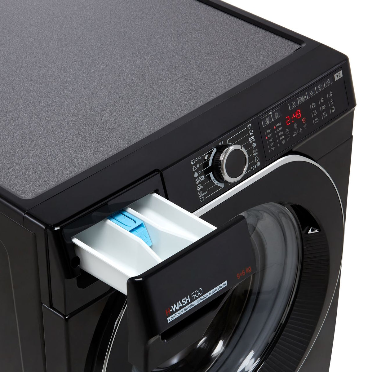 Hoover H-WASH 500 HD496AMBCB-1 Wifi Connected 9Kg - 6Kg Washer Dryer with 1400 rpm - Black - D Rated