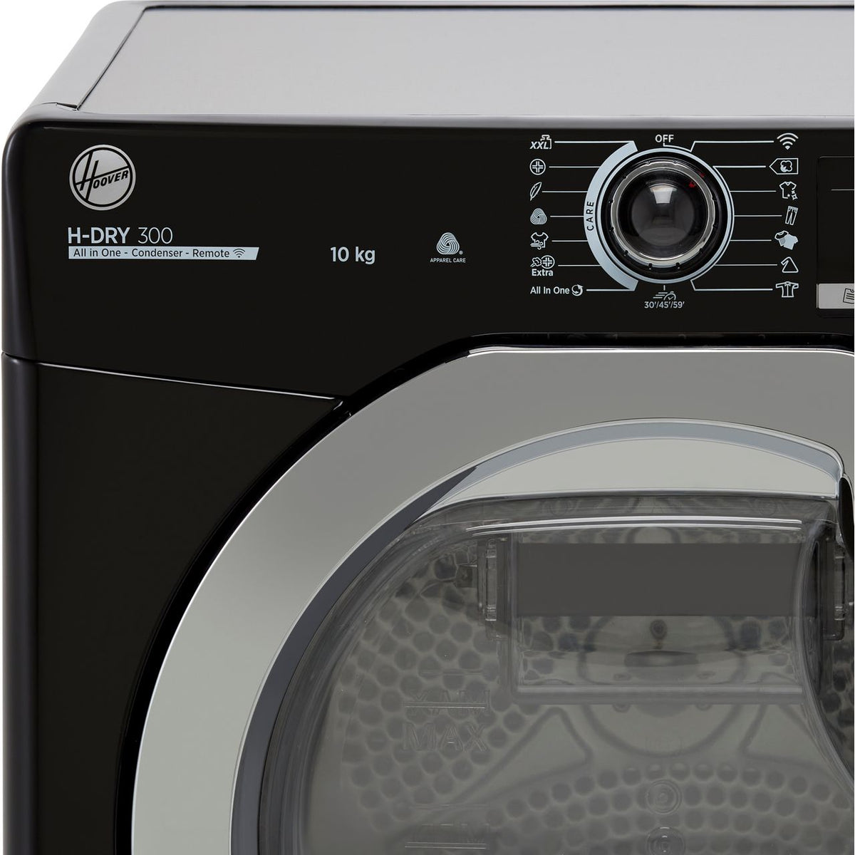 Hoover H-DRY 300 HLEC10TCEB 10Kg Condenser Tumble Dryer - Black - B Rated