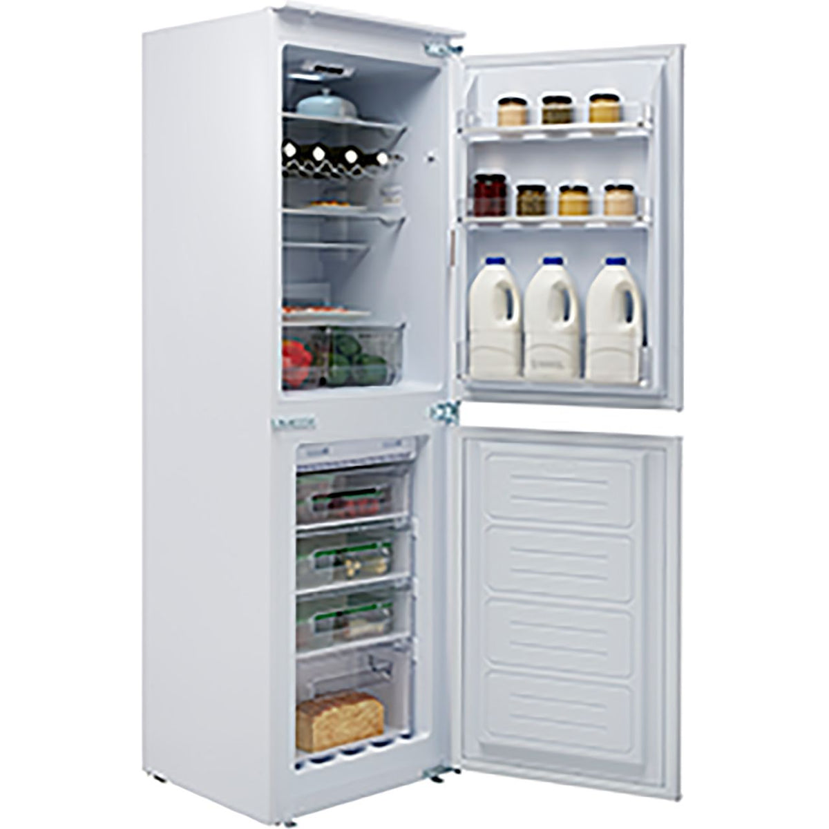 Hoover HOB50N518FVK Integrated 50-50 Frost Free Fridge Freezer with Sliding Door Fixing Kit - White - F Rated