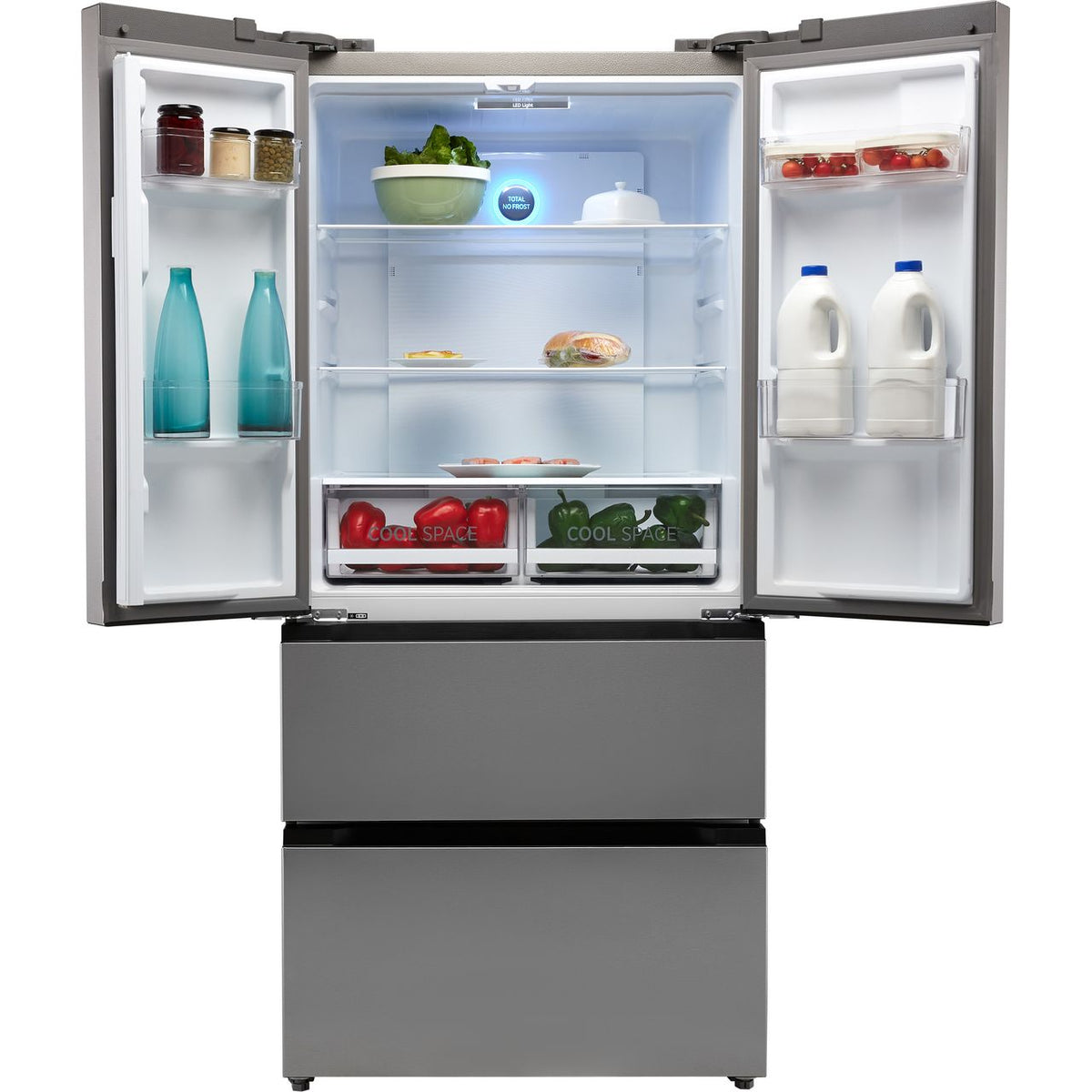 Hoover HSF818FXK Frost Free American Fridge Freezer - Stainless Steel - F Rated