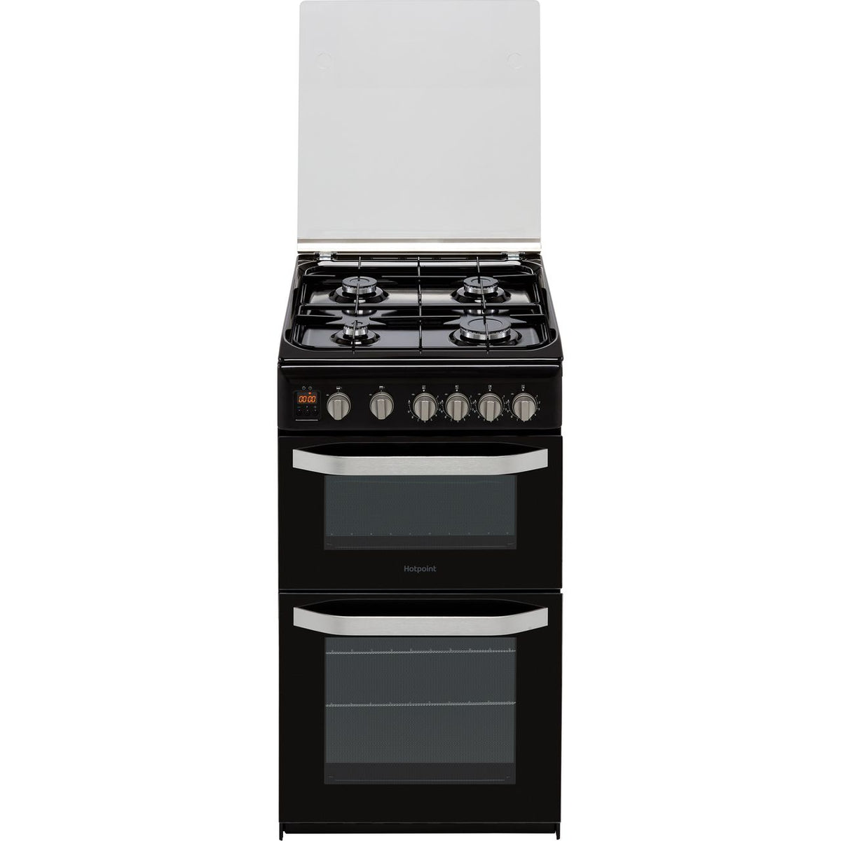 Hotpoint HD5G00CCBK-UK Gas Cooker with Full Width Gas Grill - Black - A+-A Rated