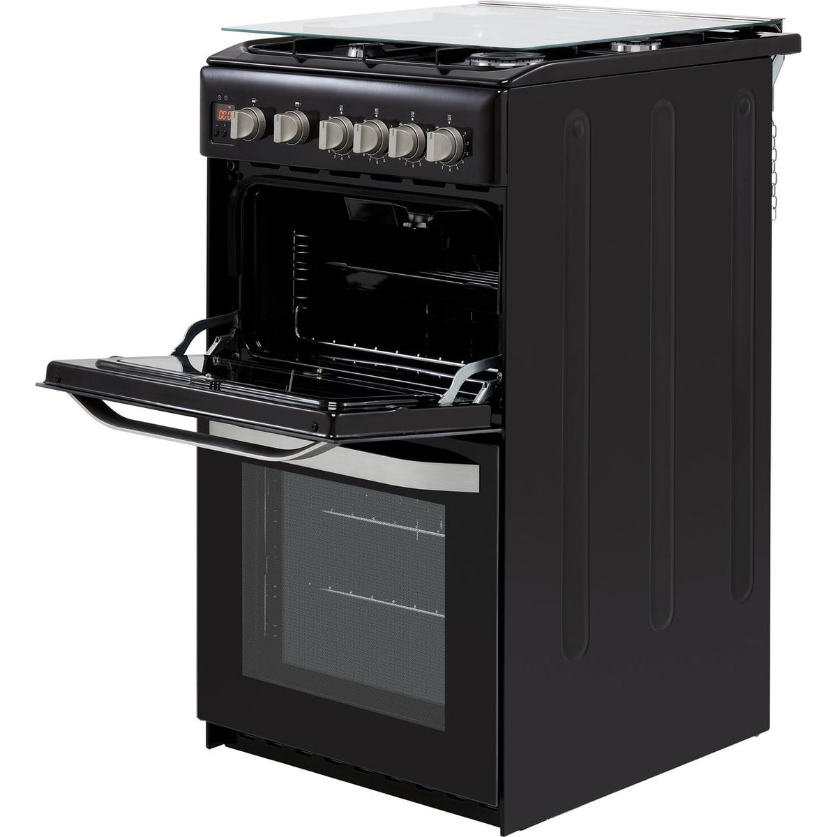 Hotpoint HD5G00CCBK-UK Gas Cooker with Full Width Gas Grill - Black - A+-A Rated