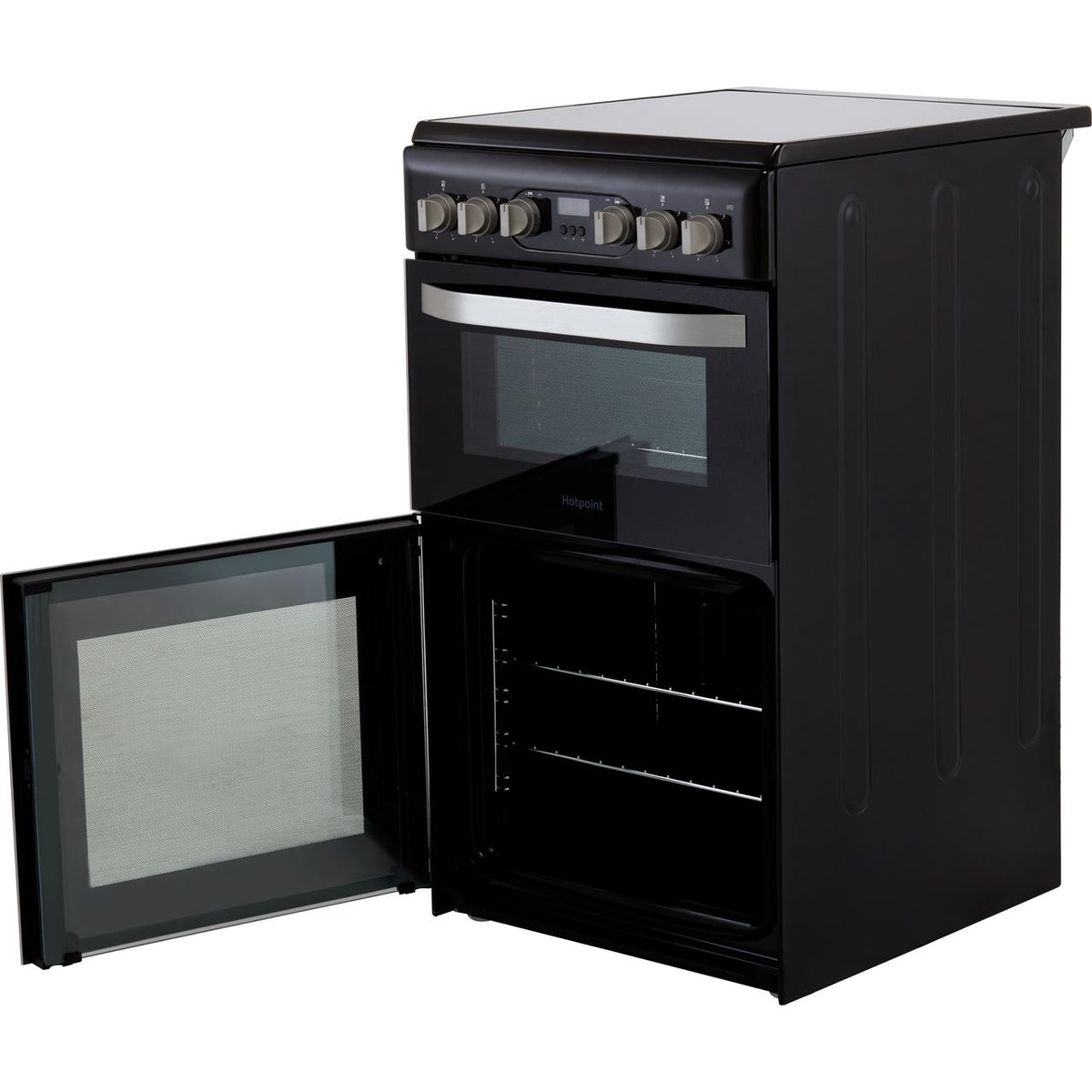 Hotpoint HD5V93CCB-UK 50cm Electric Cooker with Ceramic Hob - Black - A-B Rated