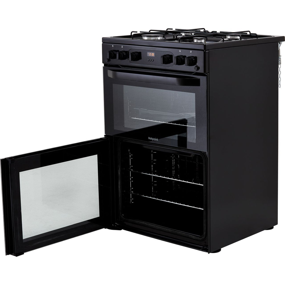 Hotpoint HDM67G0CMB-UK Gas Cooker - Black - A+-A+ Rated