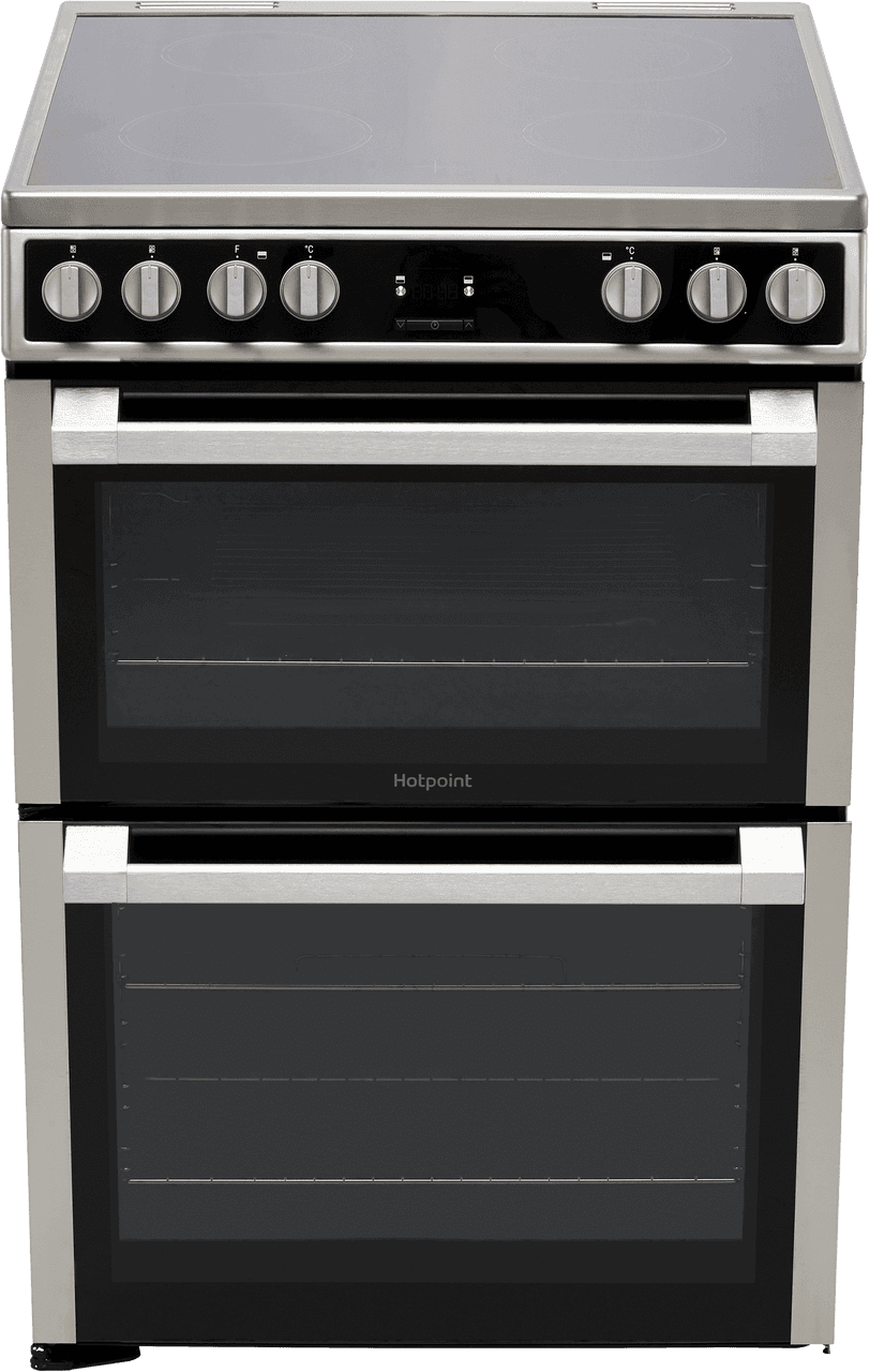 Hotpoint HDT67V9H2CX-UK Electric Cooker with Ceramic Hob - Silver - A-A Rated