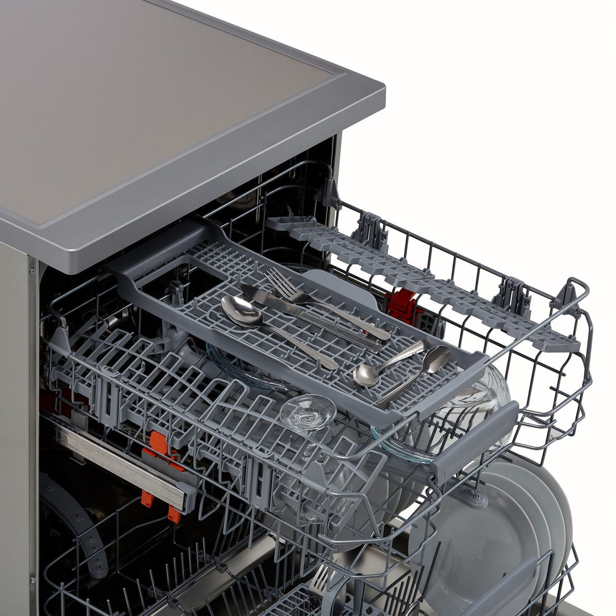 Hotpoint HFC3C26WCXUK Standard Dishwasher - Silver - E Rated