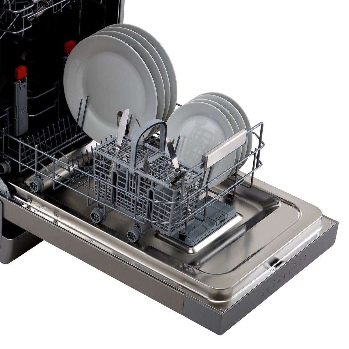 Hotpoint HSFO3T223WXUKN Slimline Dishwasher - Stainless Steel Effect - E Rated