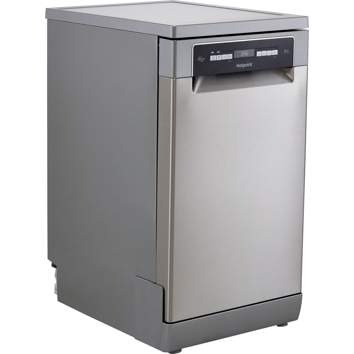 Hotpoint HSFO3T223WXUKN Slimline Dishwasher - Stainless Steel Effect - E Rated