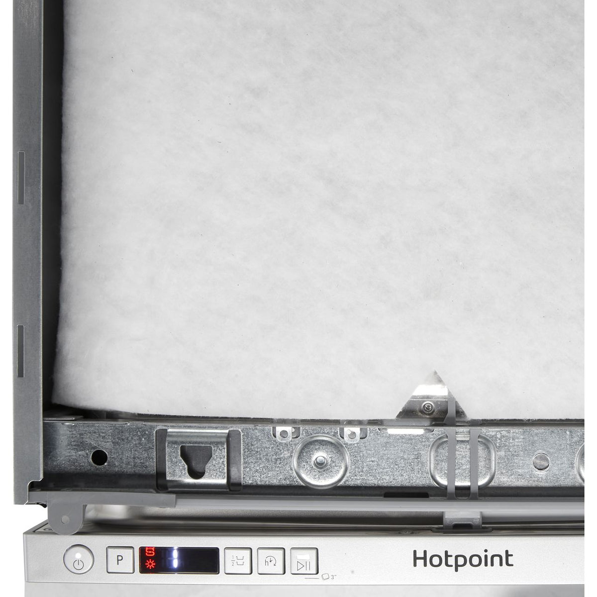 Hotpoint HSIC3M19CUKN Fully Integrated Slimline Dishwasher - Silver Control Panel with Fixed Door Fixing Kit - F Rated