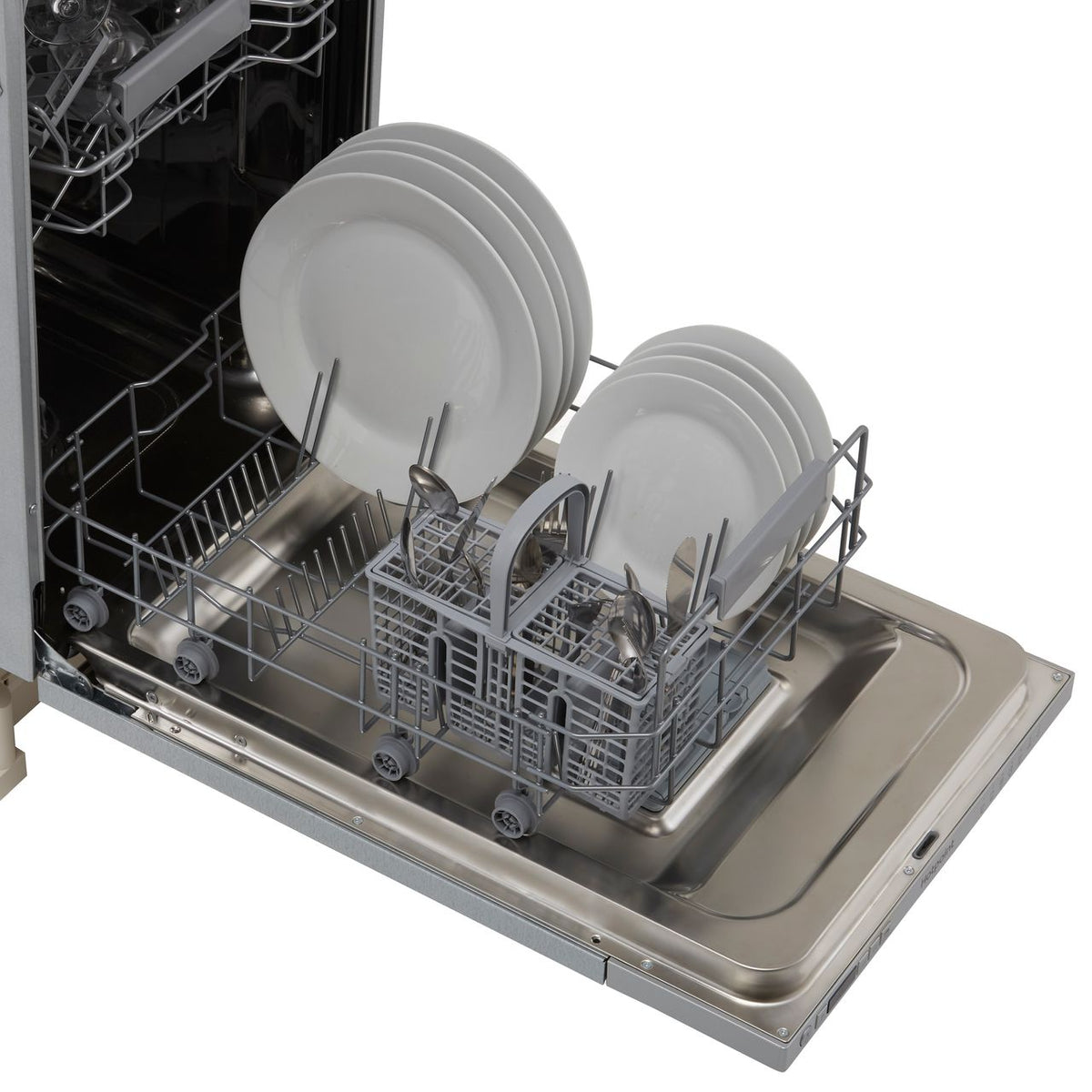 Hotpoint HSIC3M19CUKN Fully Integrated Slimline Dishwasher - Silver Control Panel with Fixed Door Fixing Kit - F Rated