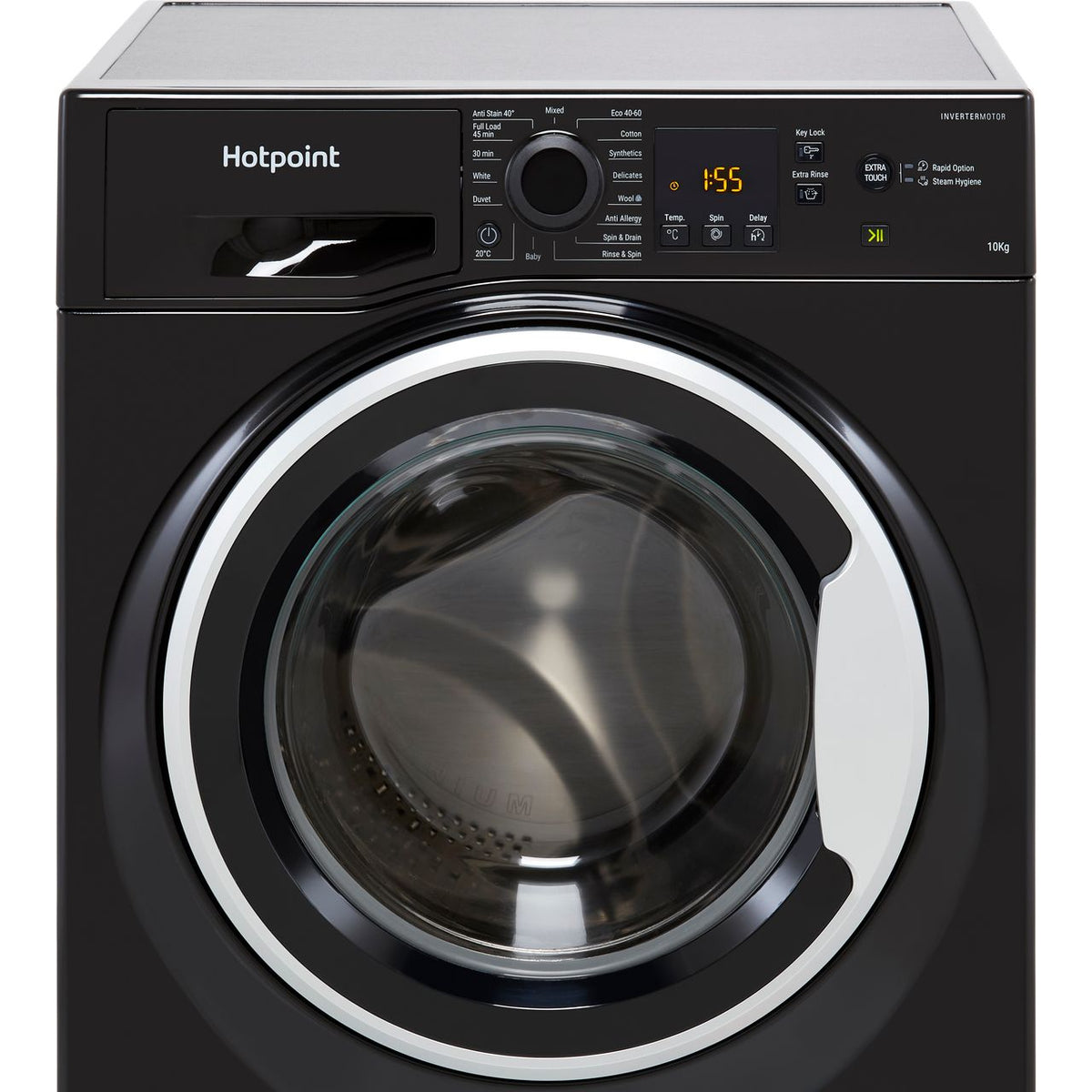 Hotpoint NSWM1045CBSUKN 10kg Washing Machine with 1400 rpm - Black - B Rated