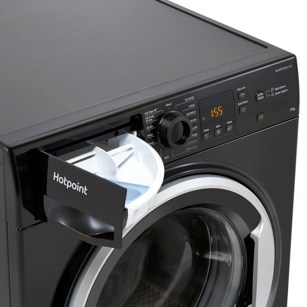 Hotpoint NSWM1045CBSUKN 10kg Washing Machine with 1400 rpm - Black - B Rated