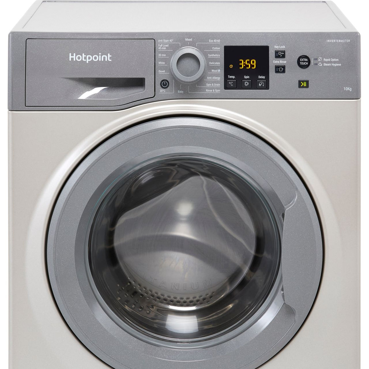 Hotpoint NSWM1045CGGUKN 10kg Washing Machine with 1400 rpm - Graphite - B Rated