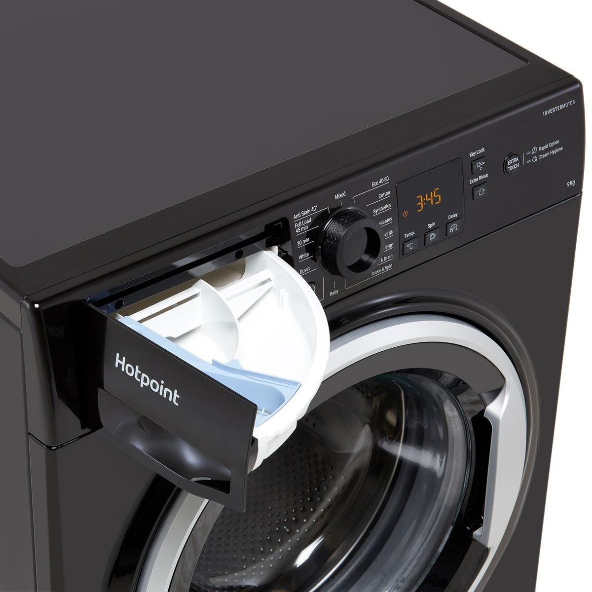 Hotpoint NSWM965CBSUKN 9kg Washing Machine with 1600 rpm - Black - B Rated