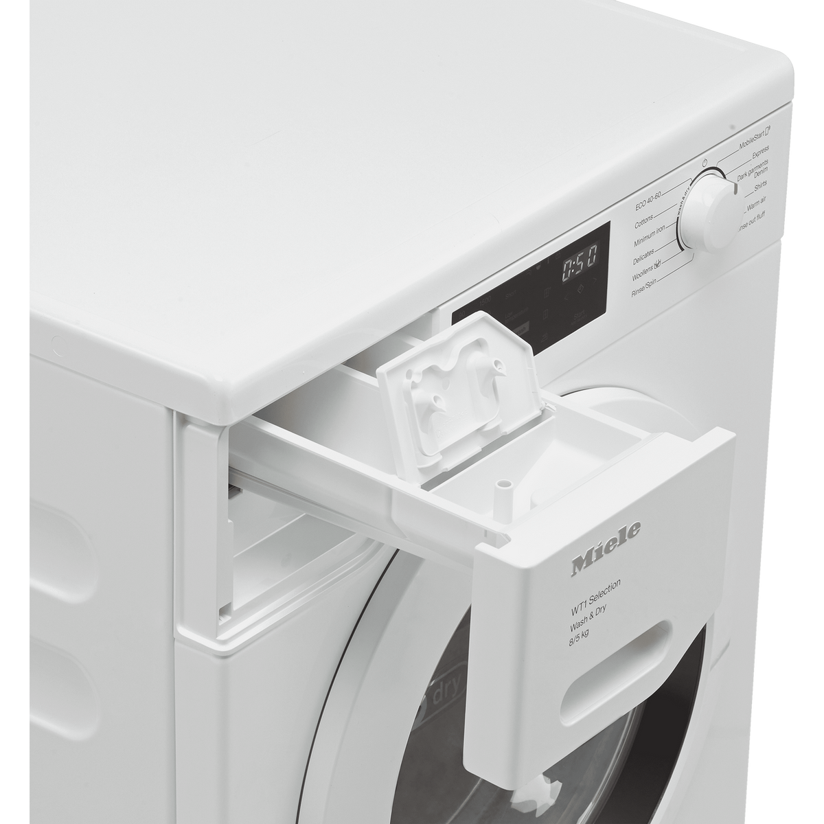 Miele WTD163 Wifi Connected 8Kg - 5Kg Washer Dryer with 1500 rpm - White - D Rated