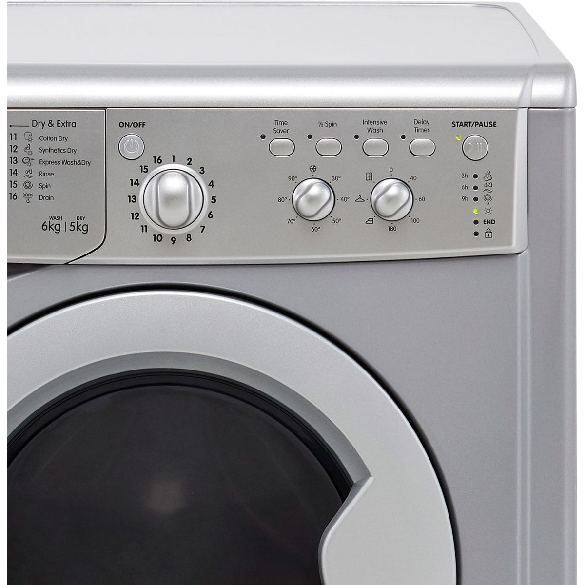 Indesit IWDC65125SUKN 6Kg - 5Kg Washer Dryer with 1200 rpm - Silver - F Rated