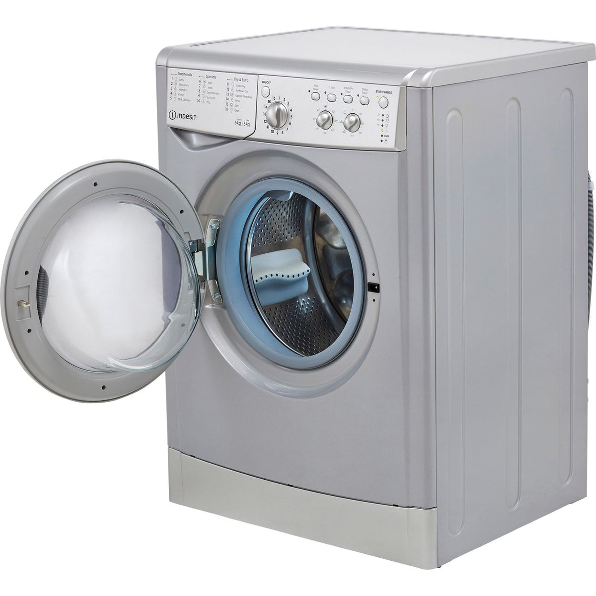 Indesit IWDC65125SUKN 6Kg - 5Kg Washer Dryer with 1200 rpm - Silver - F Rated