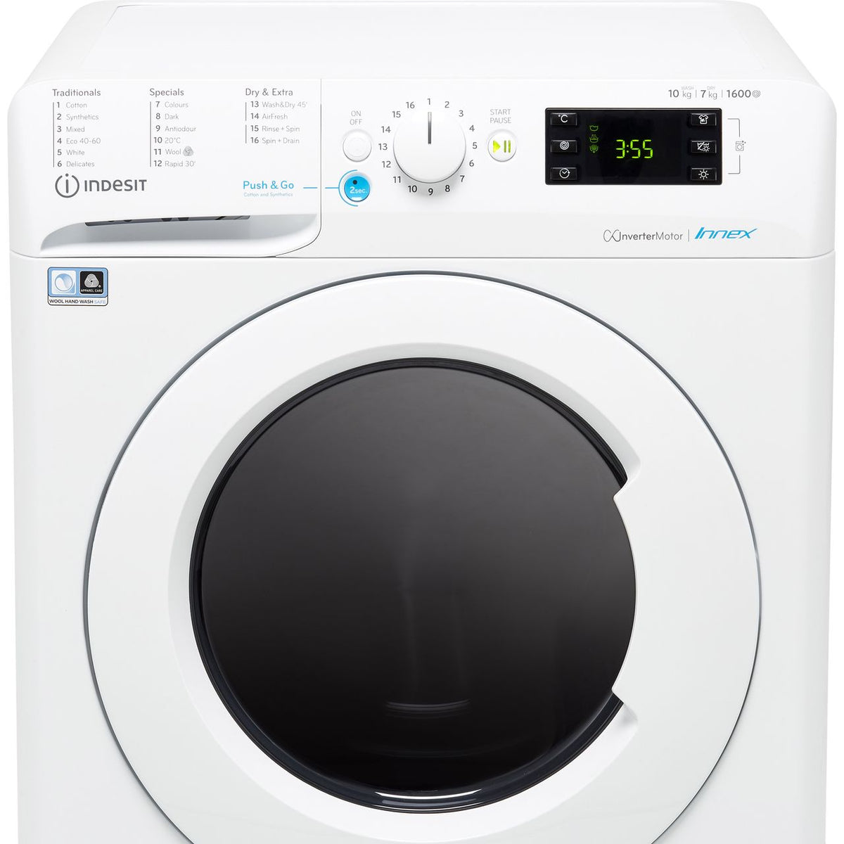 Indesit BDE107625XWUKN 10Kg - 7Kg Washer Dryer with 1600 rpm - White - E Rated