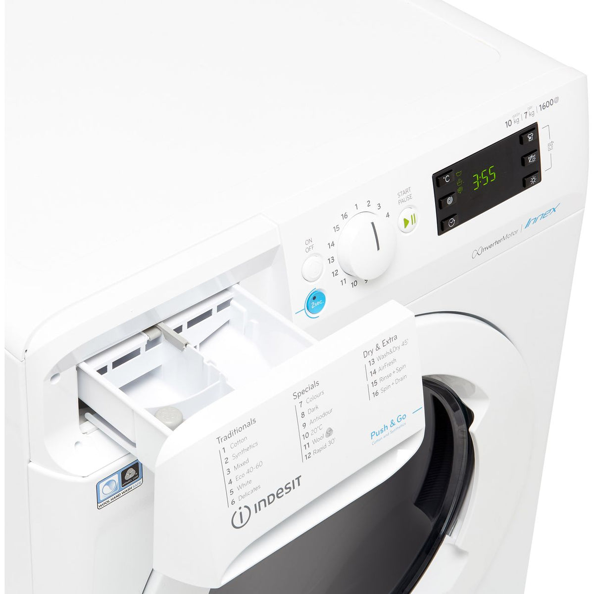 Indesit BDE107625XWUKN 10Kg - 7Kg Washer Dryer with 1600 rpm - White - E Rated