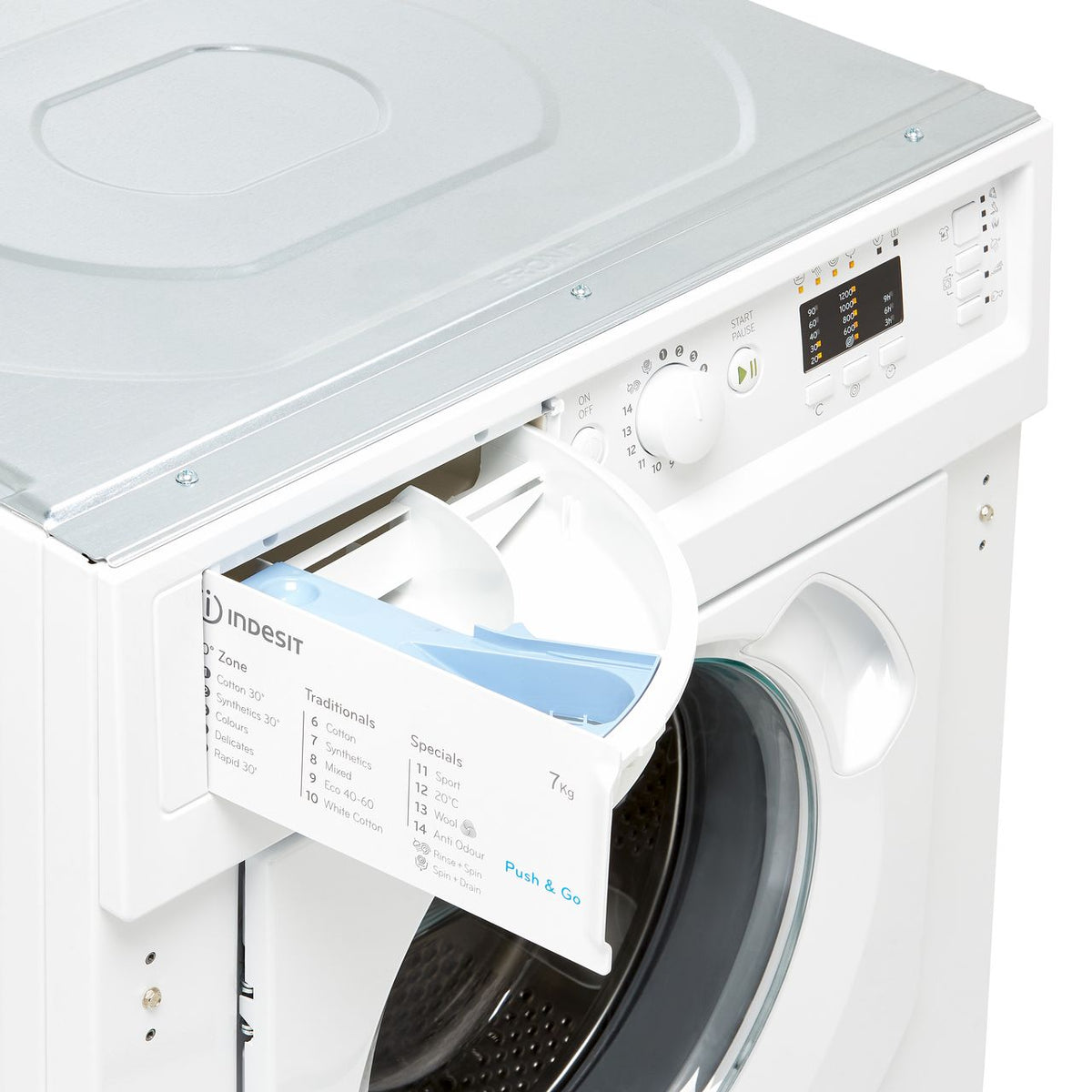 Indesit BIWMIL71252UKN Integrated 7kg Washing Machine with 1200 rpm - White - E Rated