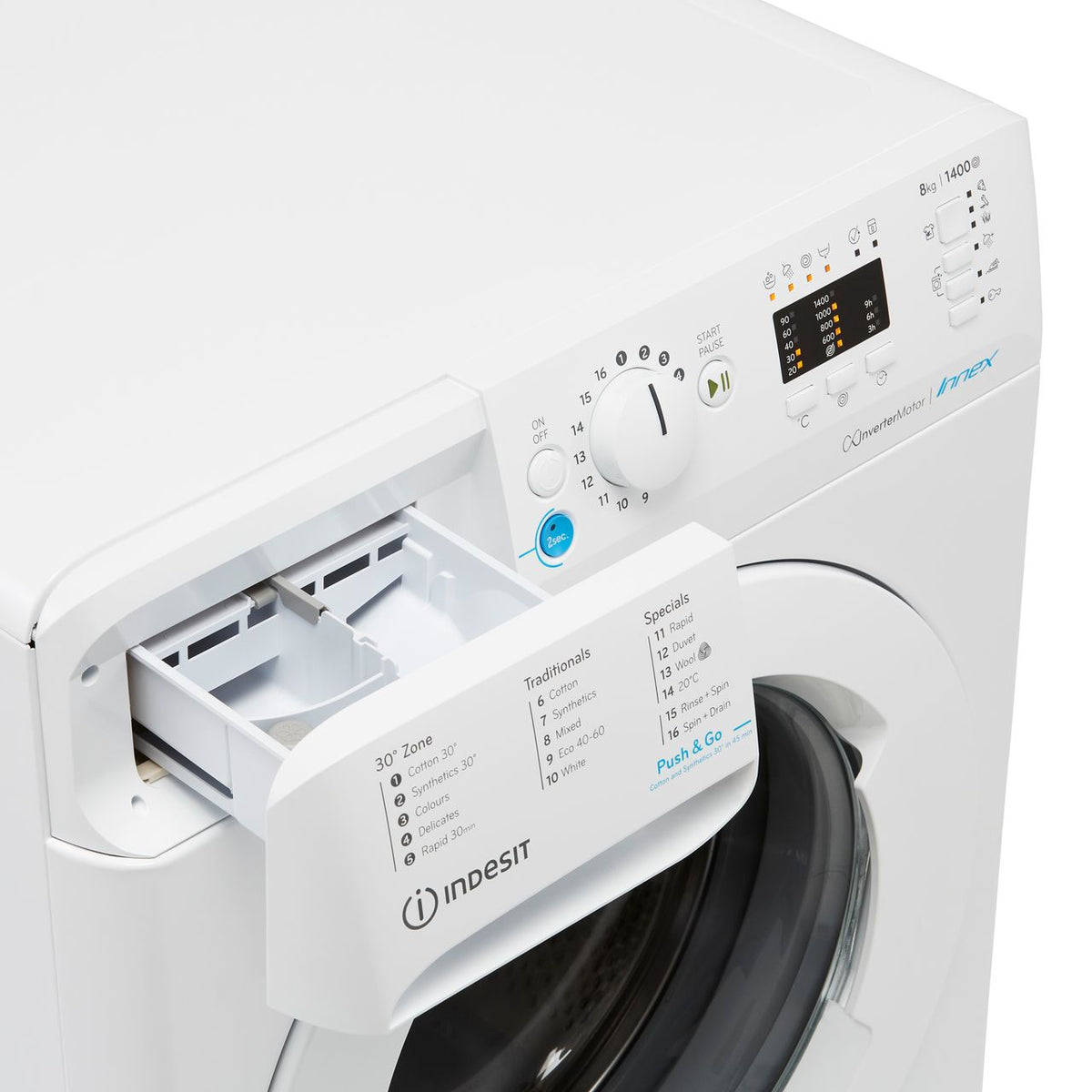 Indesit Innex BWA81485XWUKN 8kg Washing Machine with 1400 rpm - White - B Rated