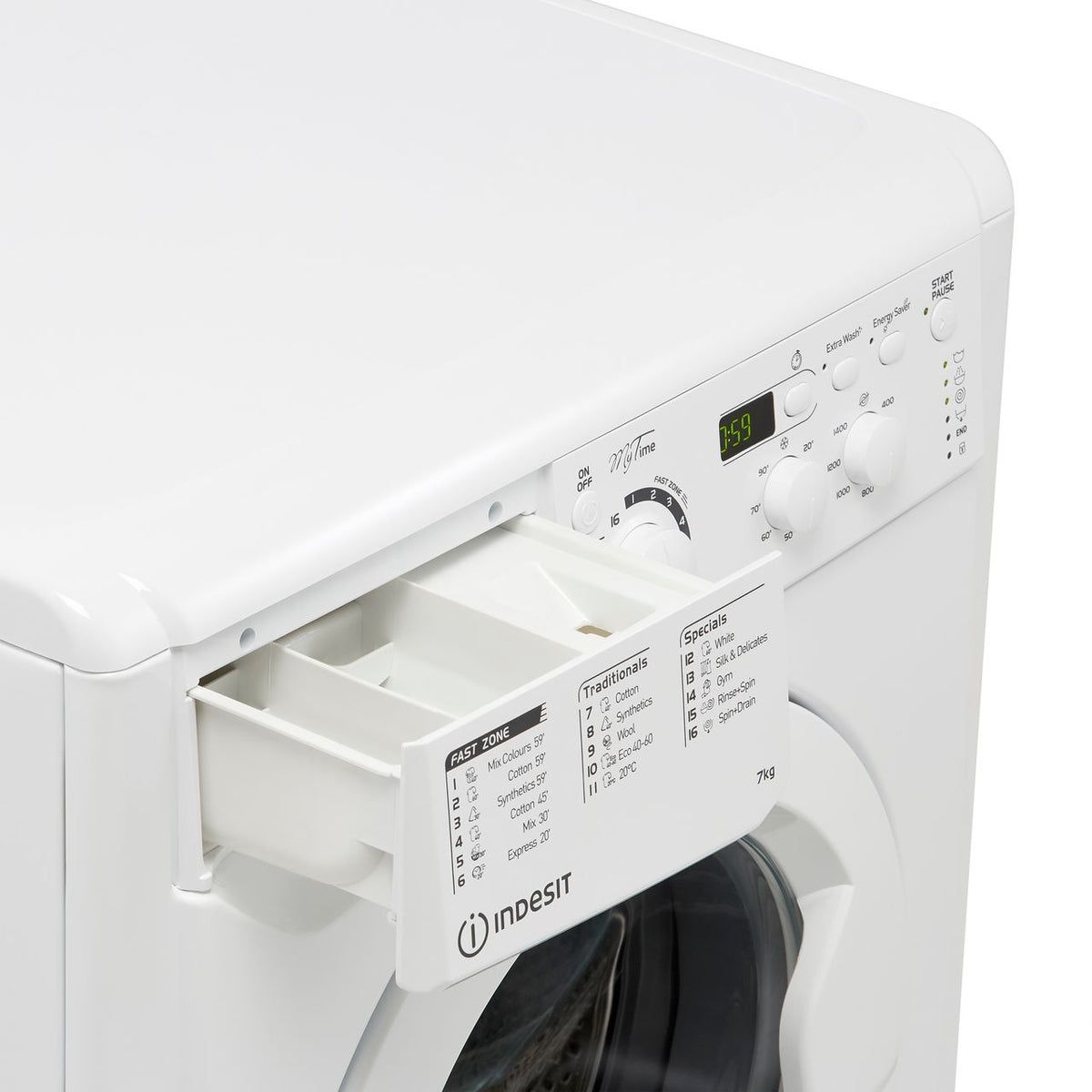 Indesit My Time EWD71453WUKN 7kg Washing Machine with 1400 rpm - White - D Rated