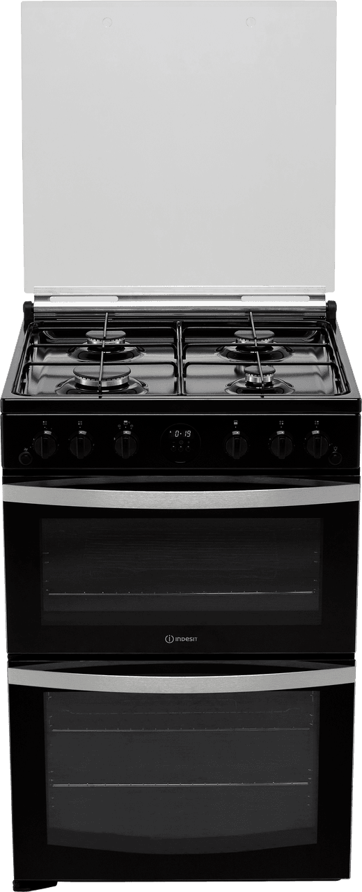 Indesit ID67G0MCB-UK Gas Cooker - Black - A+-A+ Rated