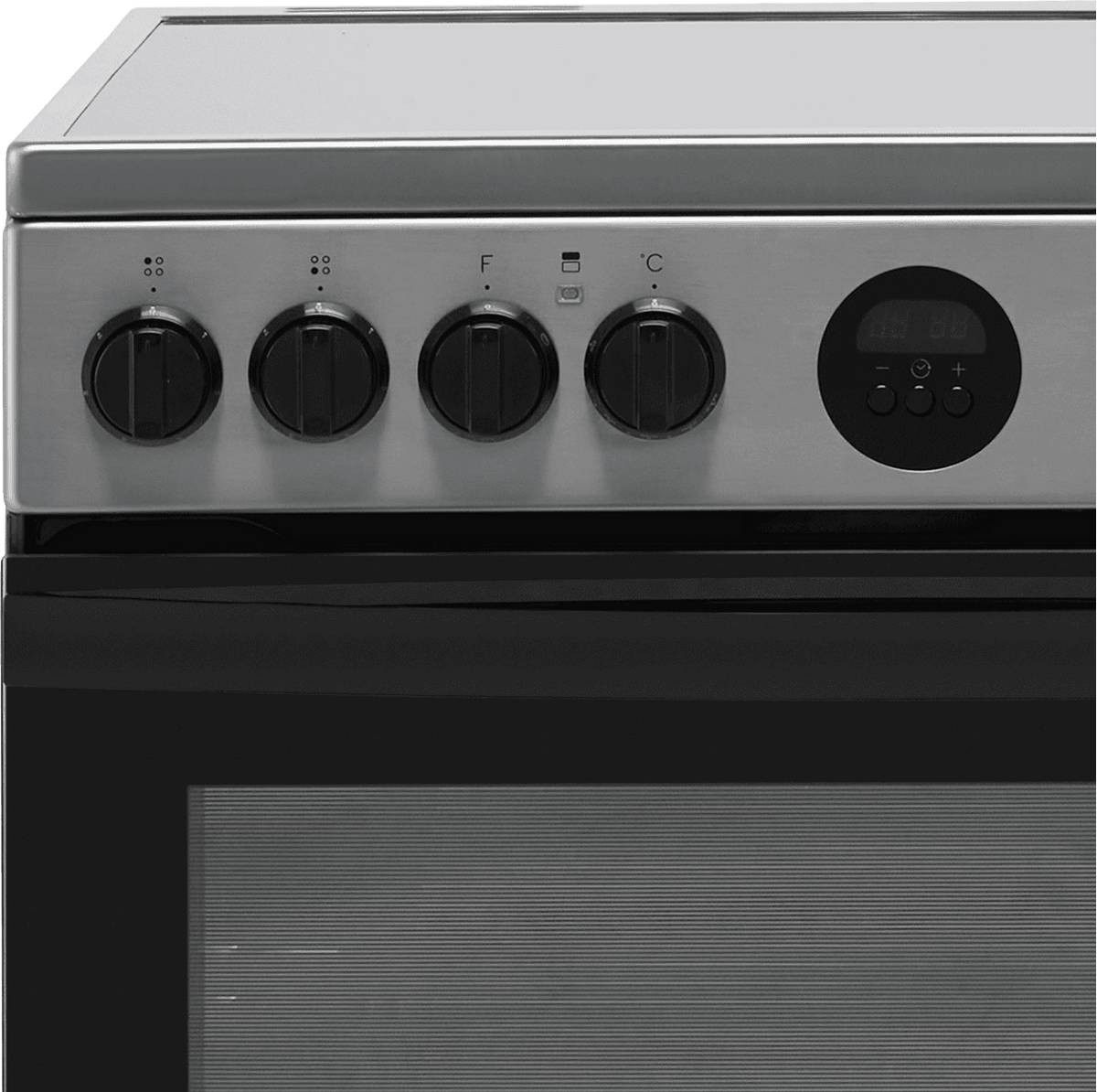 Indesit ID67V9HCX-UK Electric Cooker with Ceramic Hob - Silver - A-A Rated