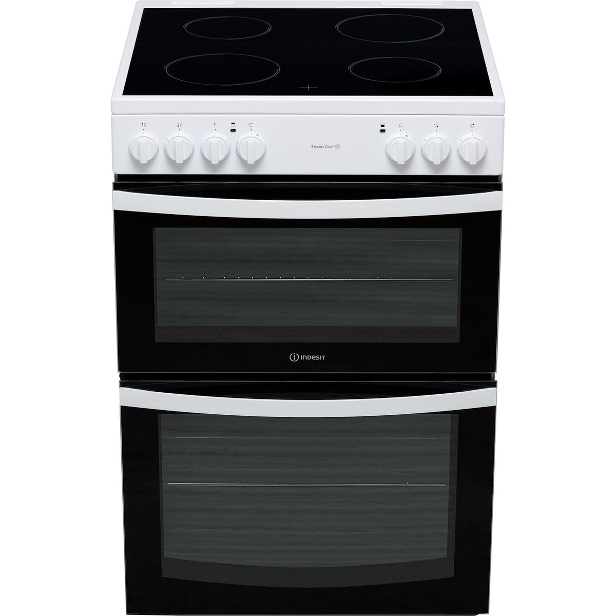 Indesit ID67V9KMW-UK Electric Cooker with Ceramic Hob - White - A-A Rated