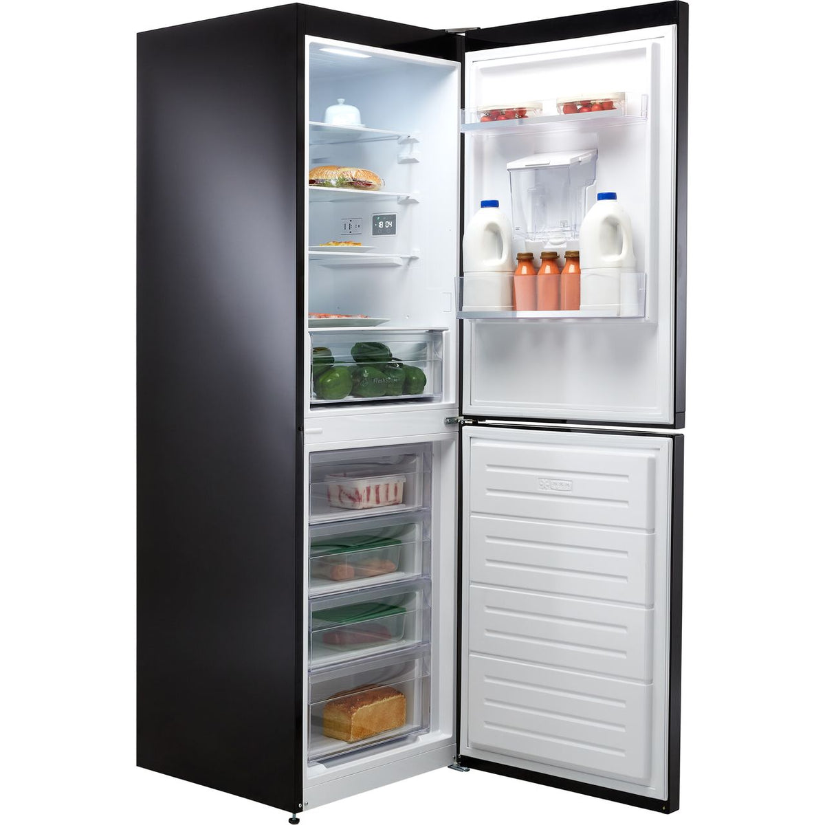 Indesit INFC850TI1KAQUA1 50-50 Total No Frost Fridge Freezer - Black - F Rated