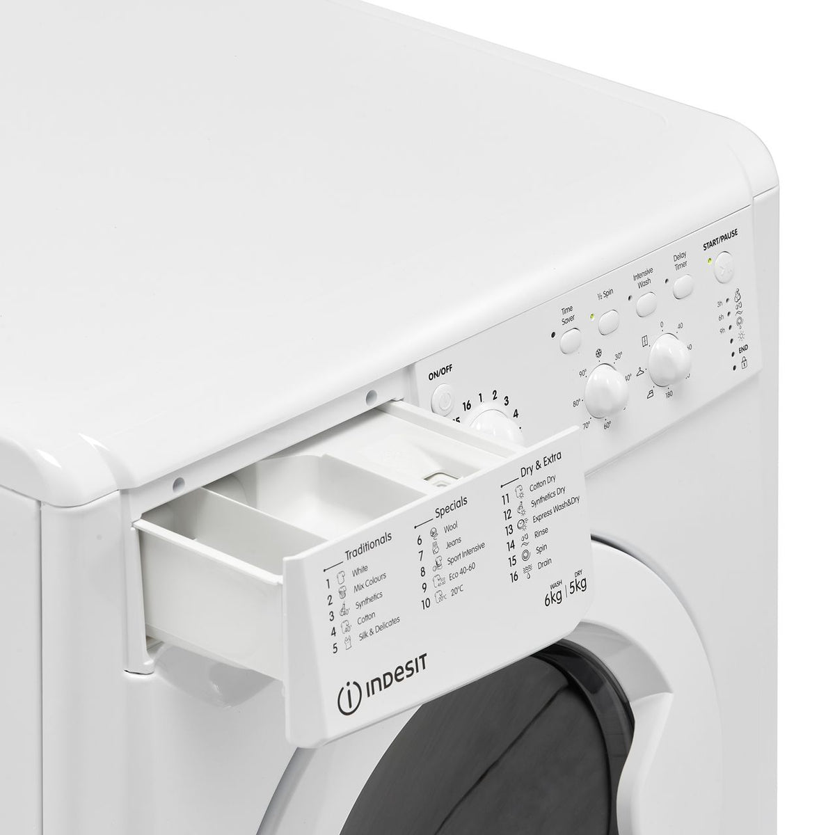 Indesit IWDC65125UKN 6Kg - 5Kg Washer Dryer with 1200 rpm - White - F Rated