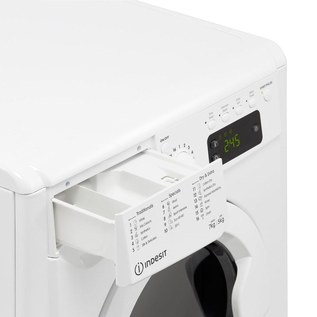 Indesit IWDD75125UKN 7Kg - 5Kg Washer Dryer with 1200 rpm - White - F Rated