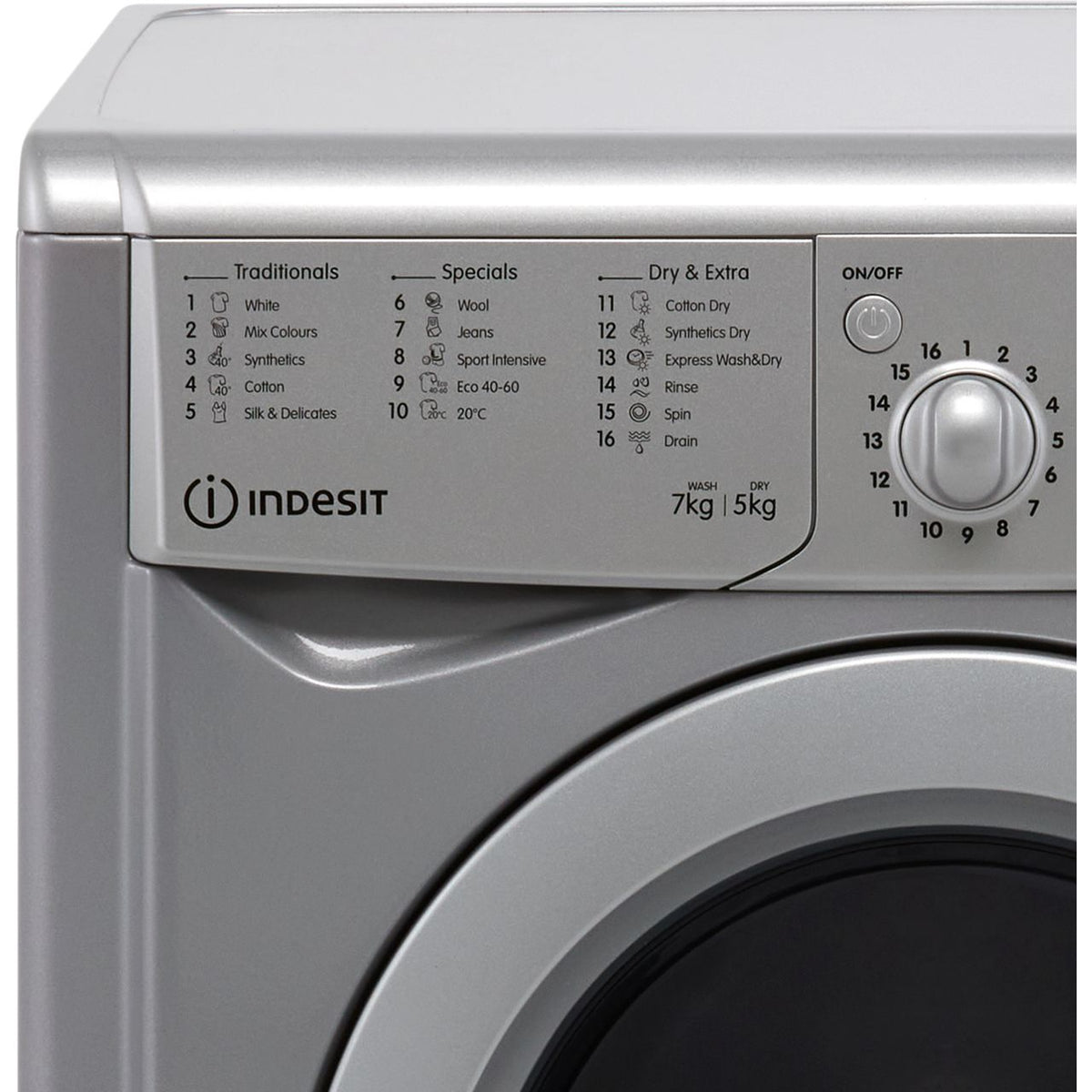 Indesit IWDD75145SUKN 7Kg - 5Kg Washer Dryer with 1400 rpm - Silver - F Rated