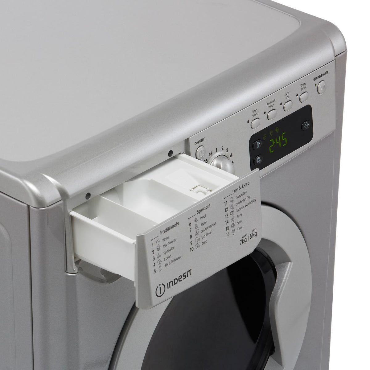 Indesit IWDD75145SUKN 7Kg - 5Kg Washer Dryer with 1400 rpm - Silver - F Rated