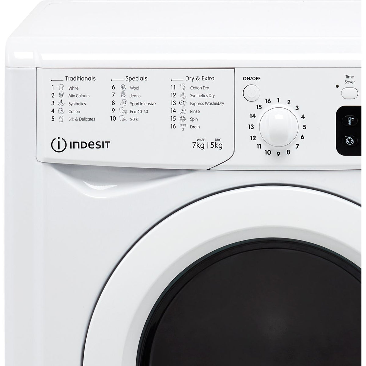 Indesit IWDD75145UKN 7Kg - 5Kg Washer Dryer with 1400 rpm - White - F Rated