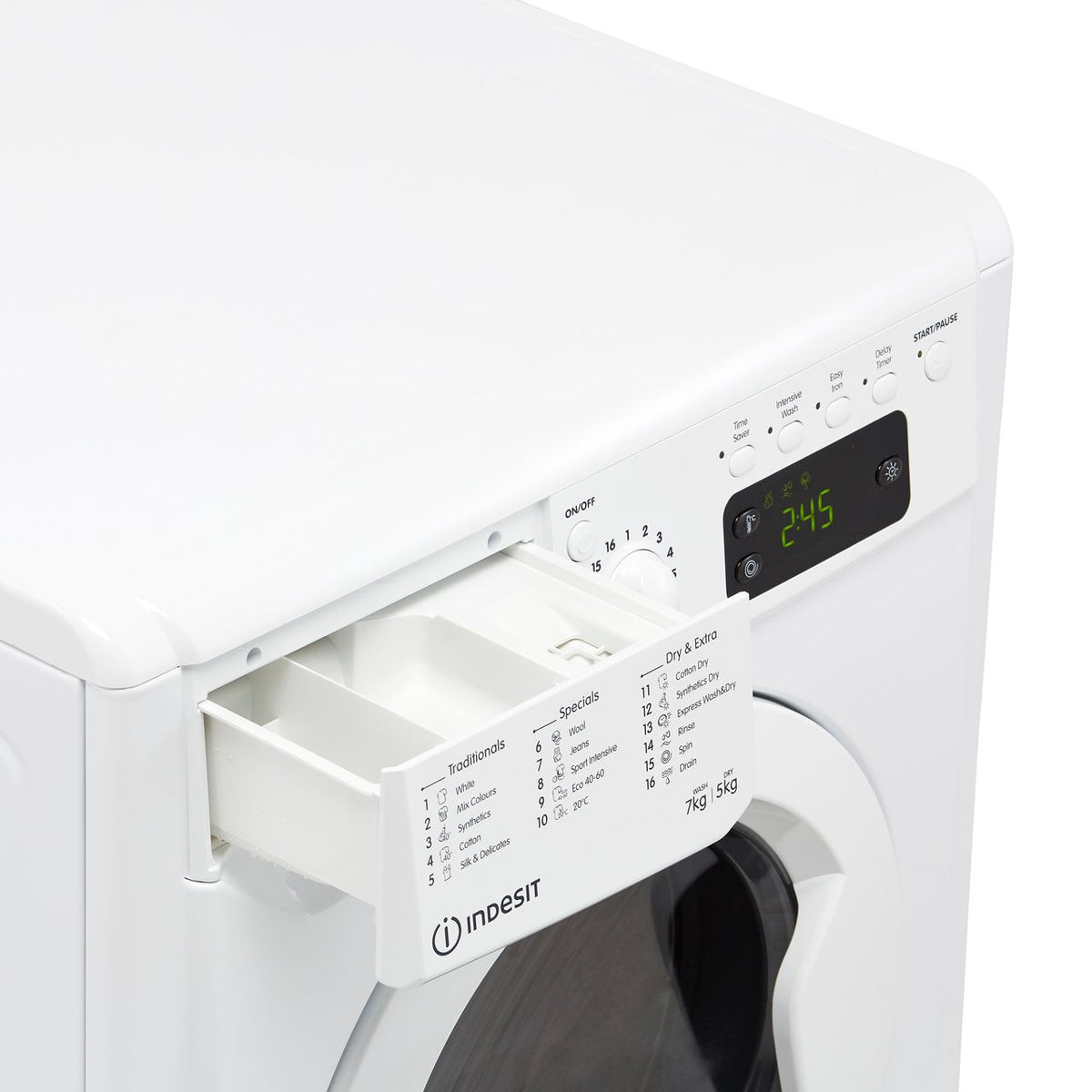 Indesit IWDD75145UKN 7Kg - 5Kg Washer Dryer with 1400 rpm - White - F Rated